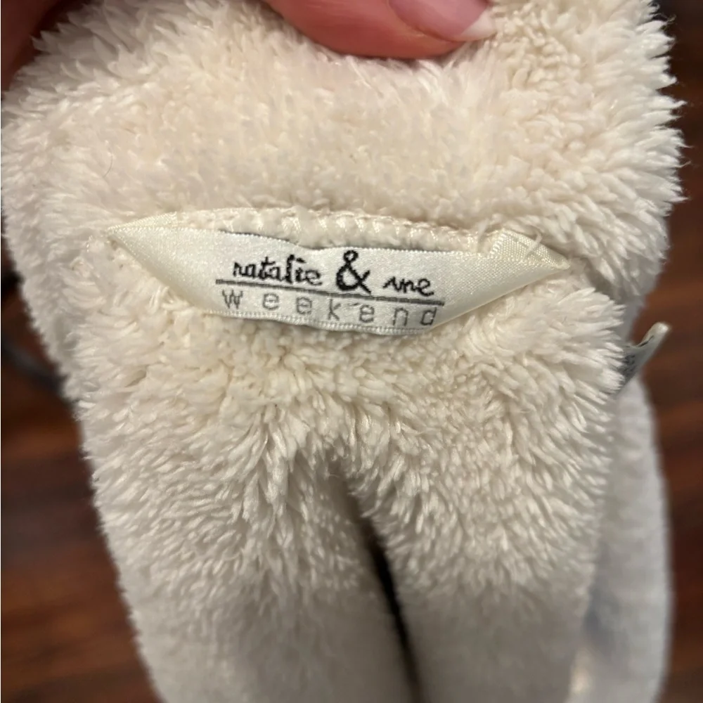 Natalie And Me Weekend Micro Suede Fleece Jacket Toggle Enclosure Sz M Rn#45749